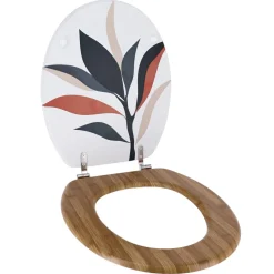 Accessoire Wc|TENDANCE Abattant WC 18 pouces MDF Bucolique Multicolore