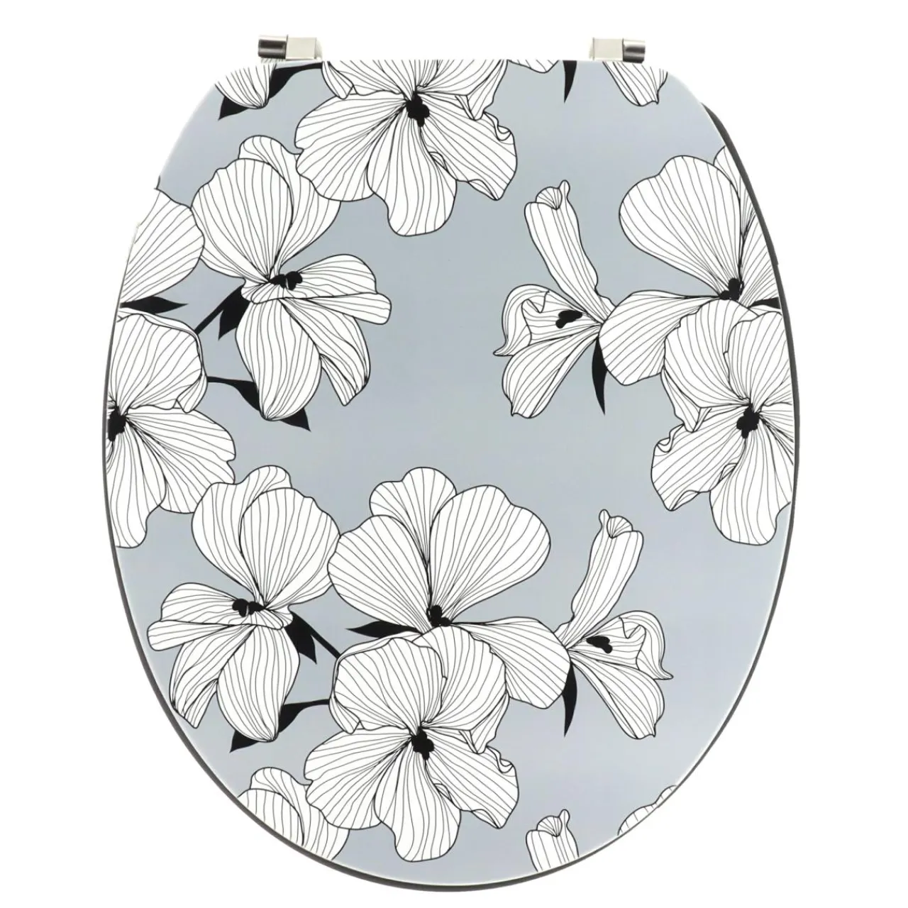 Accessoire Wc|TENDANCE Abattant WC 18 pouces MDF Ecrin Gris