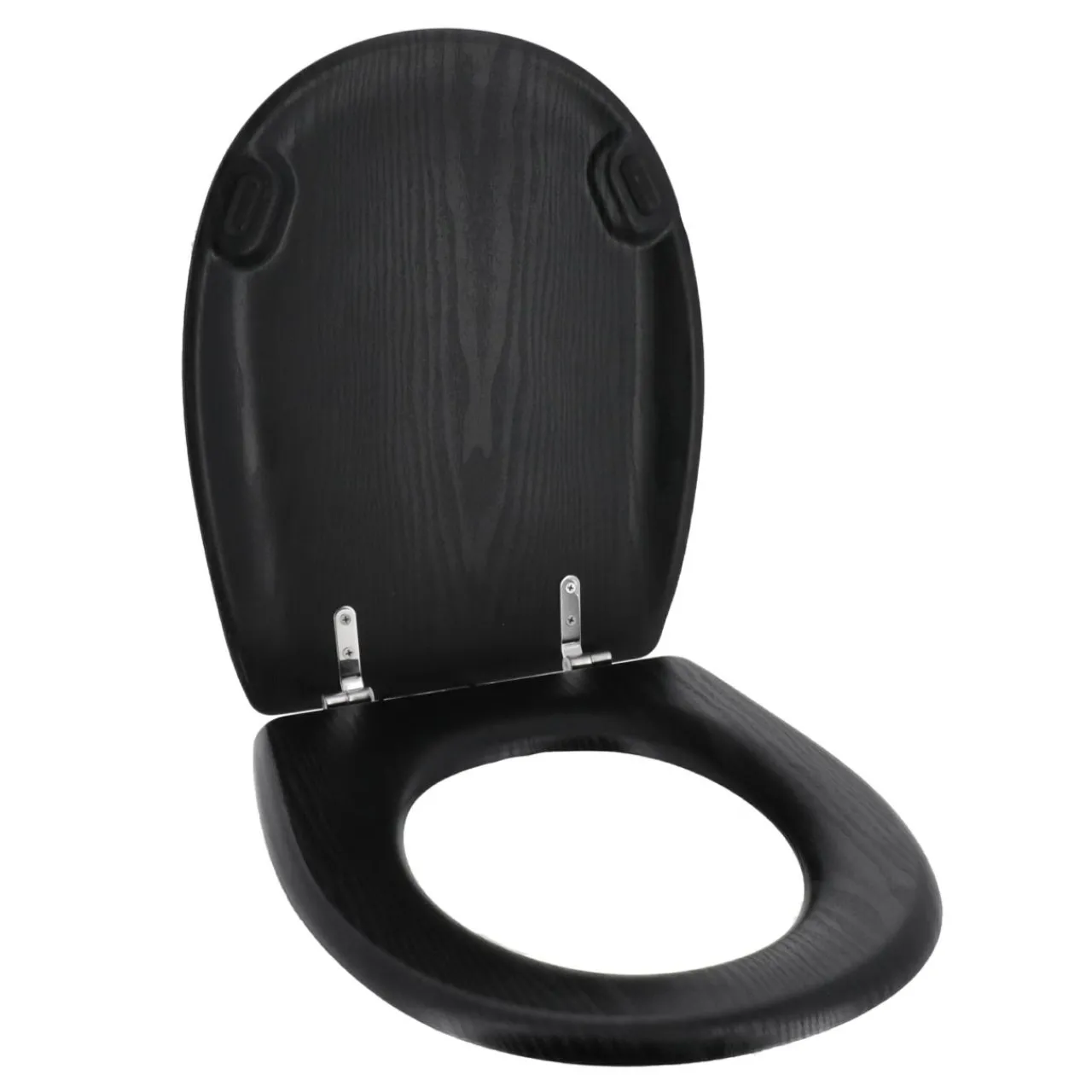 Accessoire Wc|TENDANCE Abattant WC 18 pouces MDF Façon Bois Scandi Noir