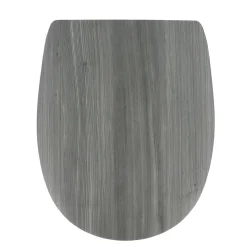 Accessoire Wc|TENDANCE Abattant WC 18 pouces MDF Façon Lambris Gris