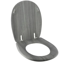 Accessoire Wc|TENDANCE Abattant WC 18 pouces MDF Façon Lambris Gris