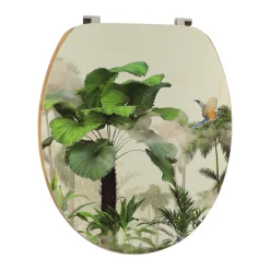 Accessoire Wc|TENDANCE Abattant WC 18 pouces MDF Oasis Multicolore