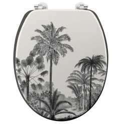 Accessoire Wc|douceur d'intu017drieur Abattant WC bois (37 x 46 cm) Cocoty Noir