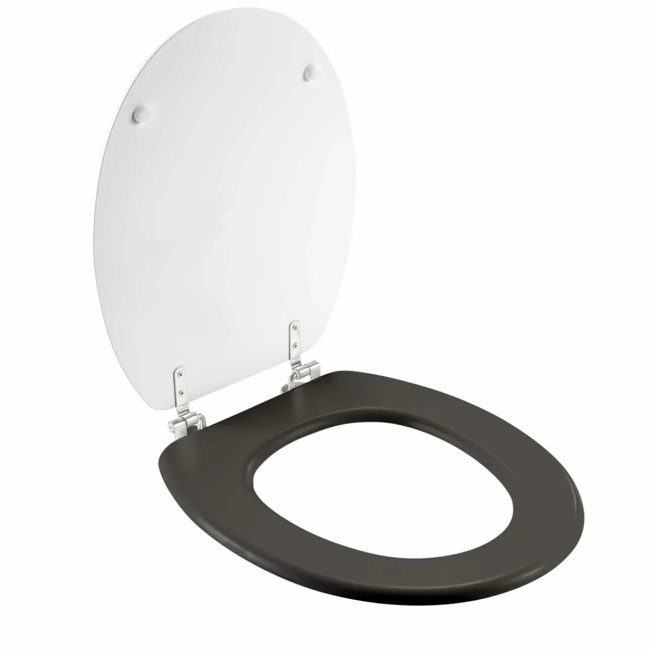Accessoire Wc|douceur d'intu017drieur Abattant WC bois (37 x 46 cm) Cocoty Noir