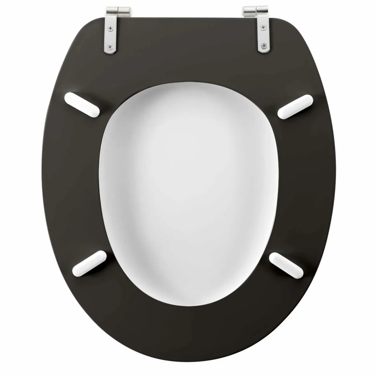 Accessoire Wc|douceur d'intu017drieur Abattant WC bois (37 x 46 cm) Cocoty Noir