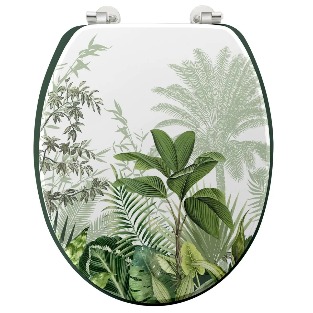 Accessoire Wc|douceur d'intu017drieur Abattant WC bois (37 x 46 cm) Vagabonde Vert