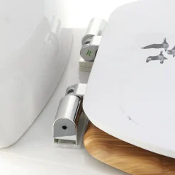 Accessoire Wc|TENDANCE Abattant WC frein de chute 18 pouces MDF Envole Blanc