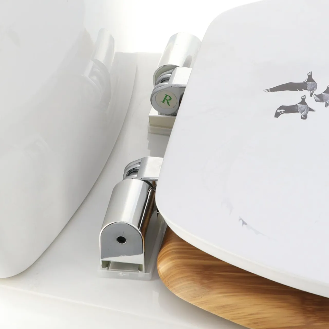 Accessoire Wc|TENDANCE Abattant WC frein de chute 18 pouces MDF Envole Blanc