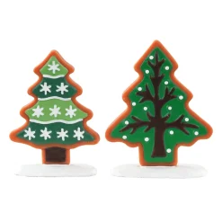 Village De Noël Lemax|LEMAX Accessoire (H6 cm) Lot de 2 sapins Biscuit sucré