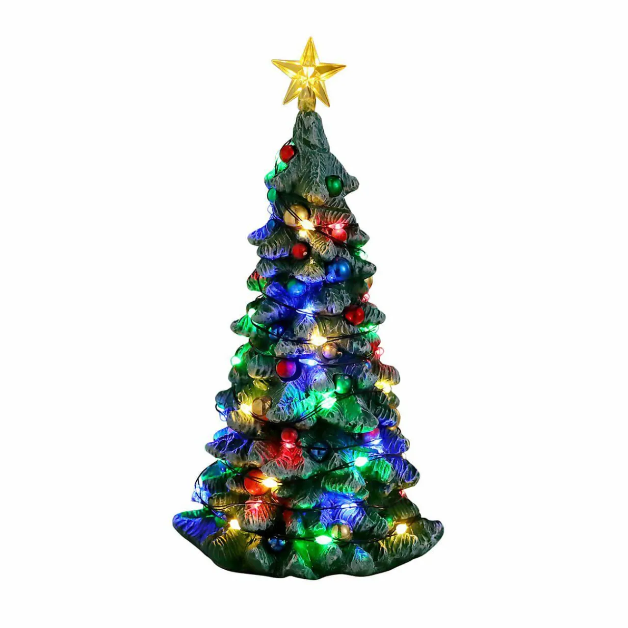 Village De Noël Lemax|LEMAX Accessoire (H16 cm) Sapin de Noël lumineux Multicolore