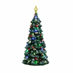 Village De Noël Lemax|LEMAX Accessoire (H16 cm) Sapin de Noël lumineux Multicolore