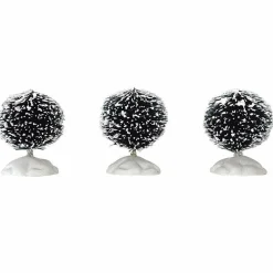 Village De Noël Lemax|LEMAX Accessoire Lot de 3 arbres ronds