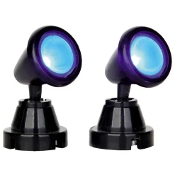 Village De Noël Lemax|LEMAX Accessoire lumineux (H3,5 cm) Lot de 2 spots Projecteurs lumière bleue