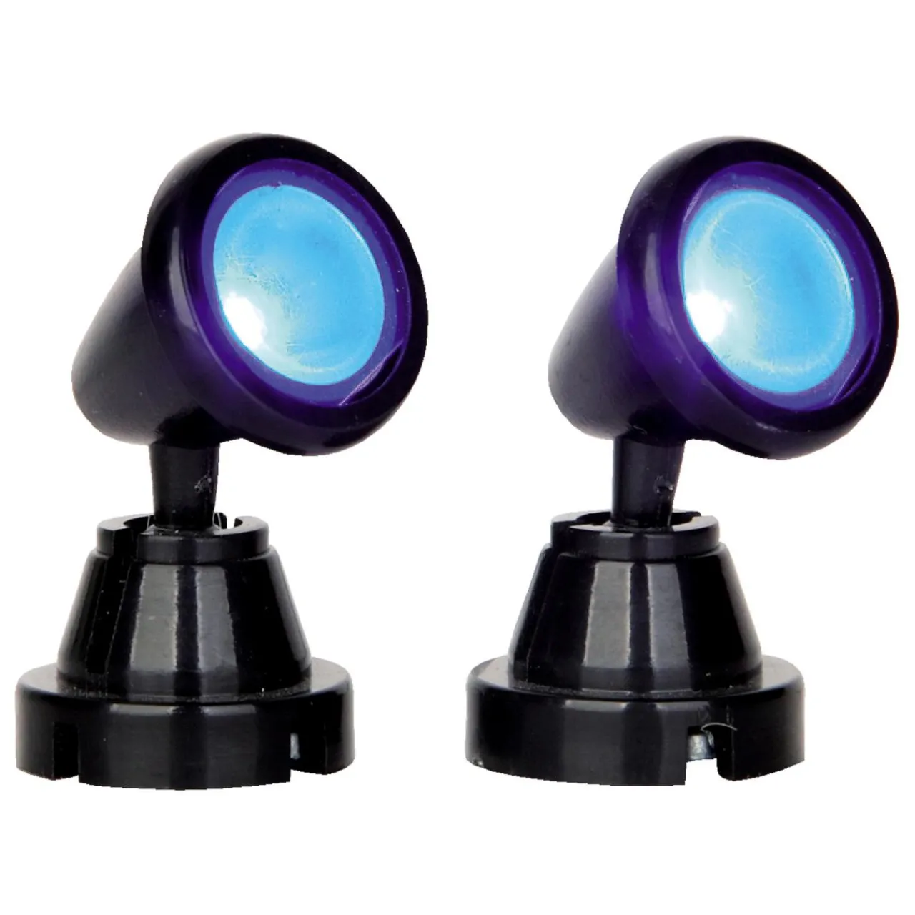 Village De Noël Lemax|LEMAX Accessoire lumineux (H3,5 cm) Lot de 2 spots Projecteurs lumière bleue