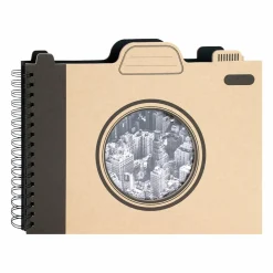 Objet Déco|OSTARIA Album photo spirale 60 pages Appareil photo Vintage Naturel