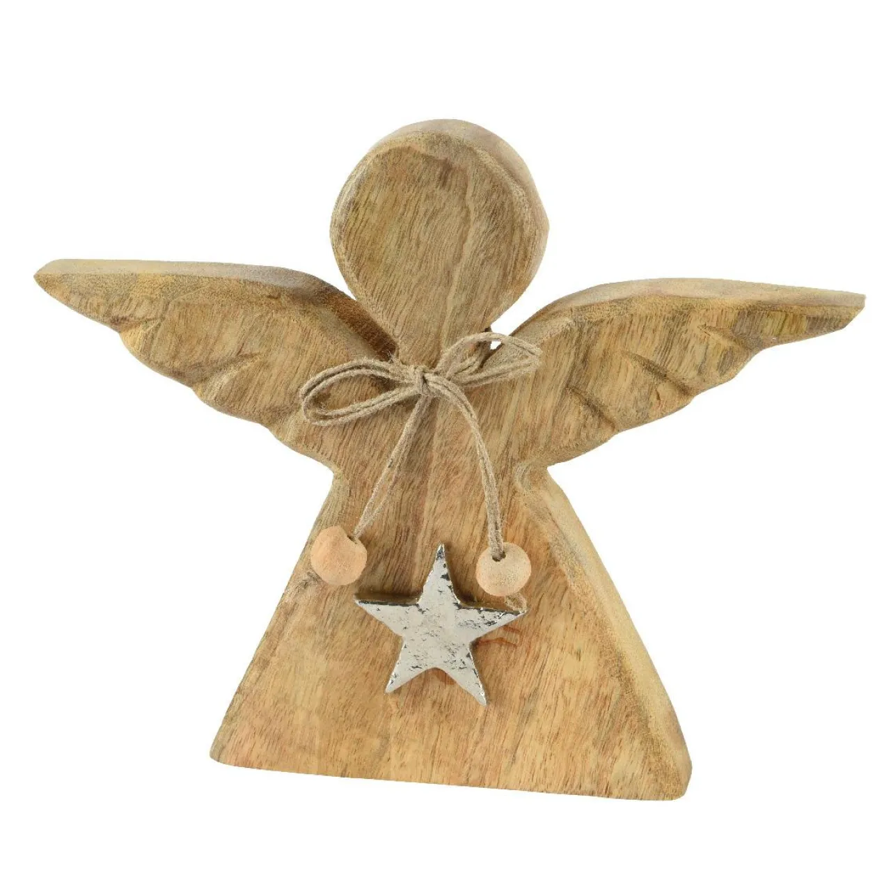 Déco Et Objet De Noël|KAEMINGK Ange de Noël en bois à poser (H14 cm) Sweety Naturel