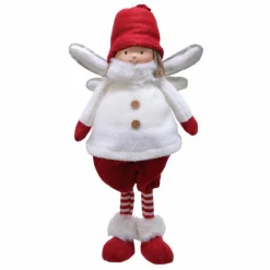 Père Noël, Animaux Et Personnage|KAEMINGK Ange de Noël (H40 cm) Mia Blanc et Rouge