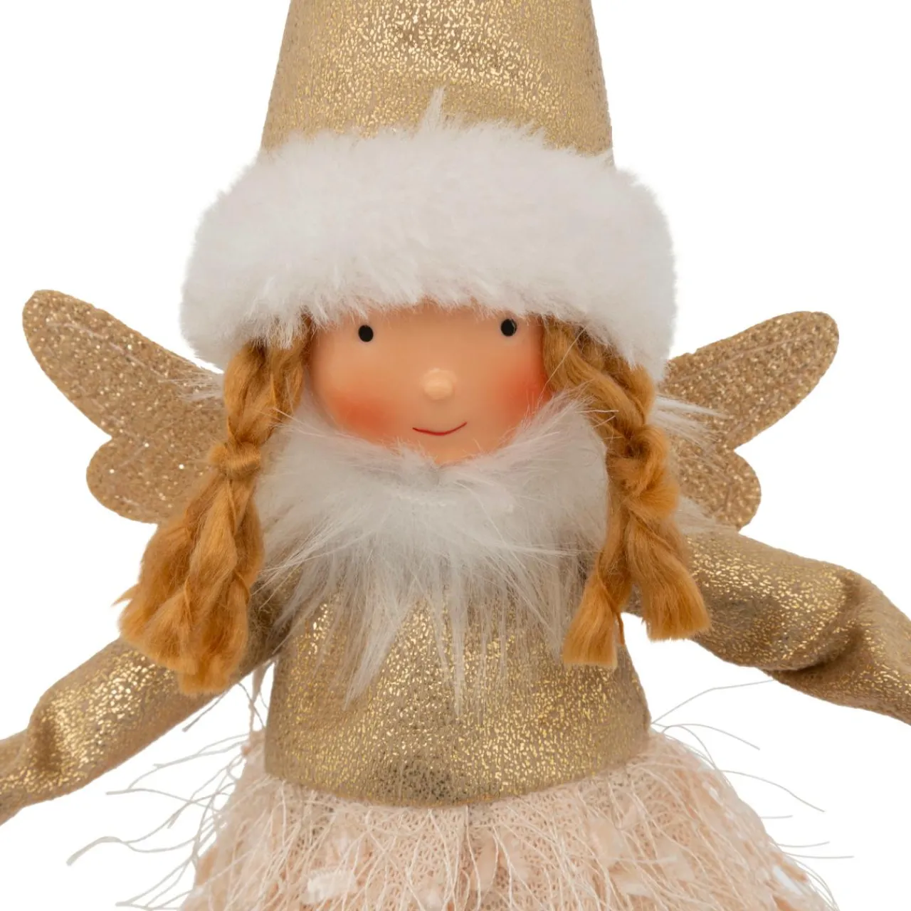 Père Noël, Animaux Et Personnage|Déco Et Objet Lumineux|JJA Ange de Noël lumineux à piles (H32 cm) Fée clair de lune dée Or