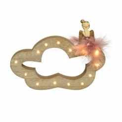 Déco Et Objet De Noël|Déco Et Objet Lumineux|KAEMINGK Ange lumineux à piles (H19 cm) Sur son nuage Blanc chaud