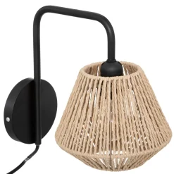 Applique|ATMOSPHERA Applique murale en corde (H25 cm) Jily et beige Noir