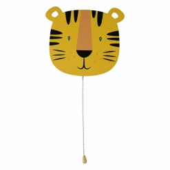 Luminaire Enfant|OSTARIA Applique murale enfant bois (25 x 24 cm) Tigre Orange