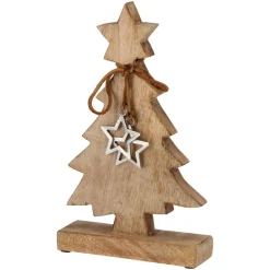 Déco Et Objet De Noël|KOOPMAN Arbre de Noël en (H30 cm) Nature sauvage Naturel Bois