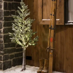 Arbre Lumineux|Arbre Lumineux|KAEMINGK Arbre lumineux 96 LED (H180 cm) Pin Clarius enneigé Blanc chaud