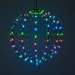 Déco Et Objet De Noël|Déco Et Objet Lumineux|KOOPMAN Ballon lumineux Digital 168 LED (D40 cm) Pliable Multicolore