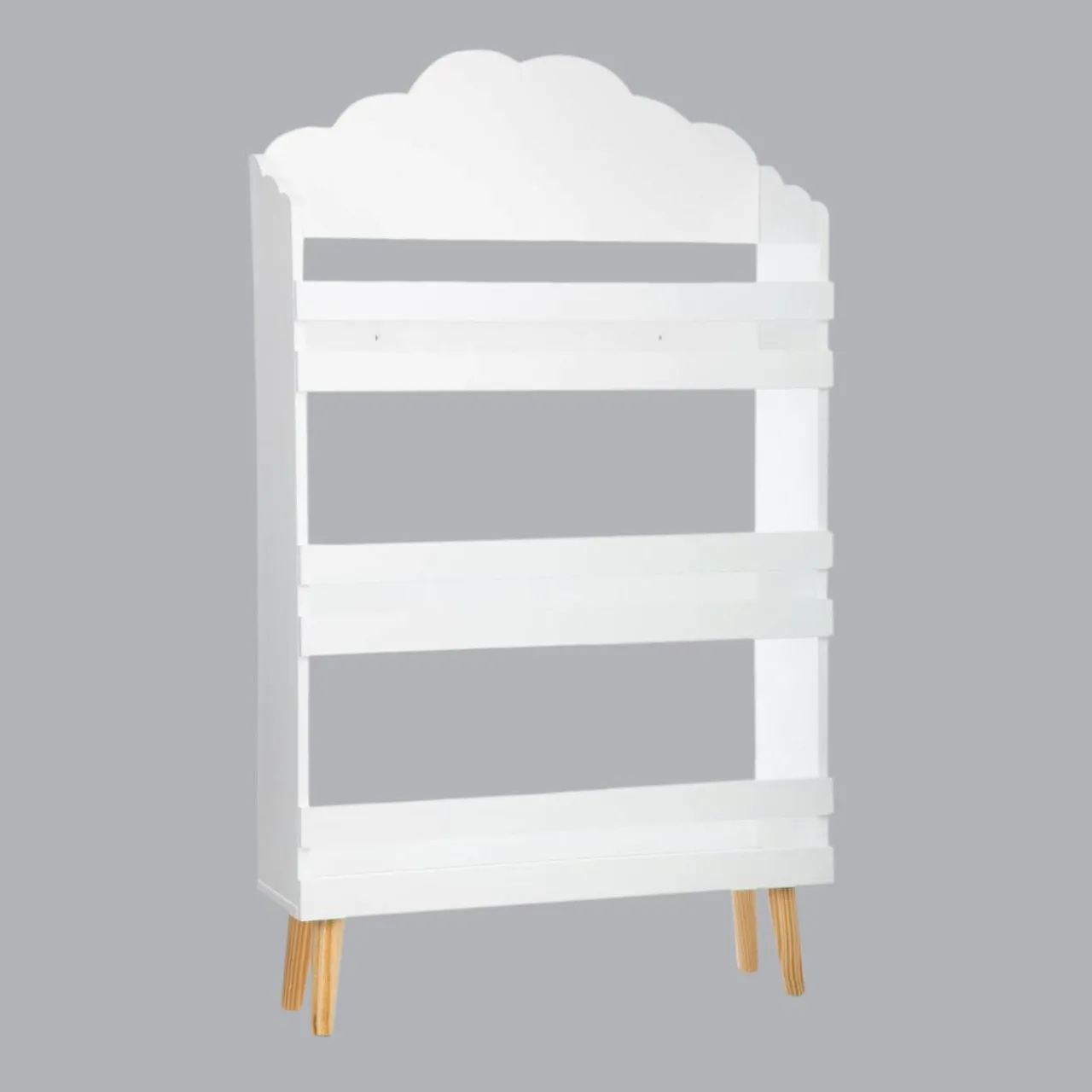 Petit Meuble Enfant|ATMOSPHERA Bibliothèque enfant bois (H100 cm) Nuage he Blanc
