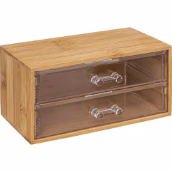 Accessoire Salle De Bain|ATMOSPHERA Boite à bijoux Selena Bambou Naturel