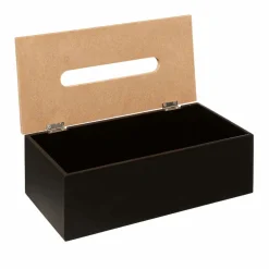Accessoire Salle De Bain|ATMOSPHERA Boite à mouchoirs Modern Charbon Noir