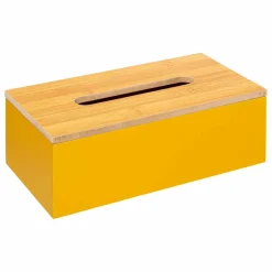 Accessoire Salle De Bain|ATMOSPHERA Boite à mouchoirs Modern Moutarde Jaune moutarde