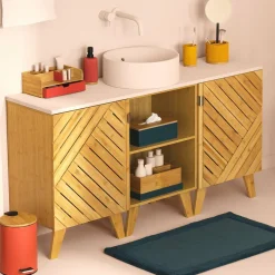 Accessoire Salle De Bain|ATMOSPHERA Boite à mouchoirs Modern Moutarde Jaune moutarde