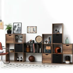 Panier Et Organisateur|5 Five Simply Smart Boite de rangement (31 x 31 x 31 cm) Mano foncé Bois