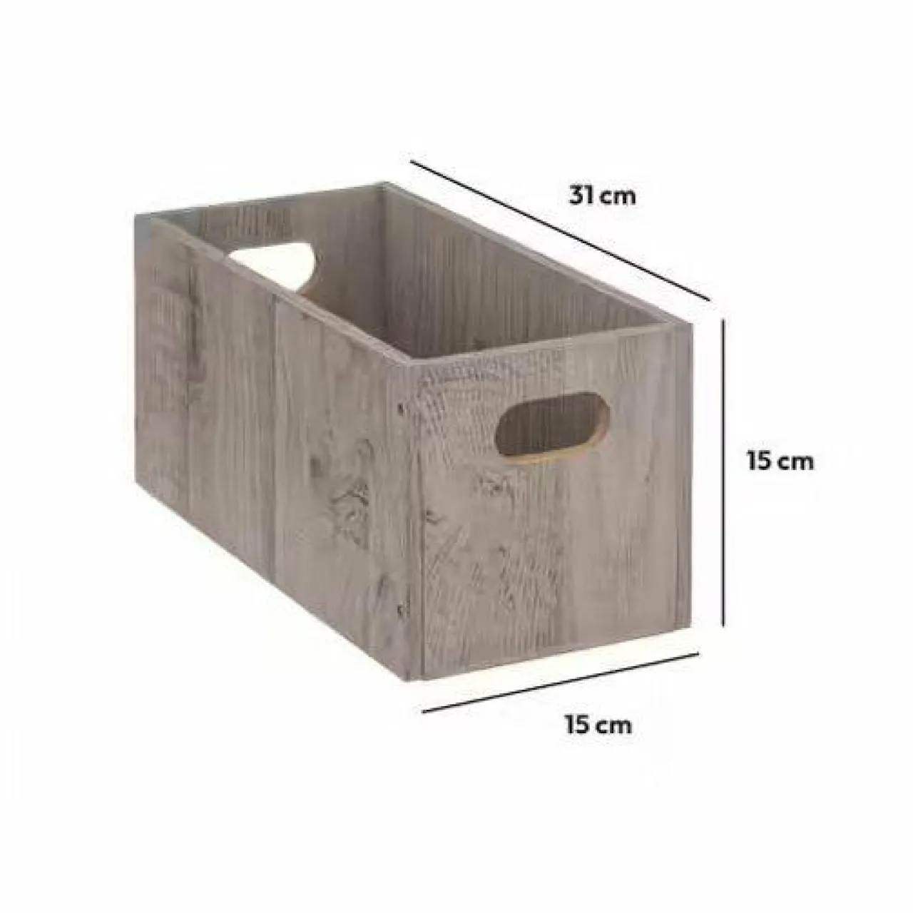 Panier Et Organisateur|5 Five Simply Smart Boite de rangement (15 x 31 x 15 cm) Mano e Gris