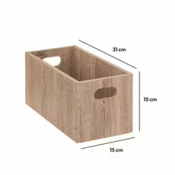 Panier Et Organisateur|5 Five Simply Smart Boite de rangement (15 x 31 x 15 cm) Mano bois Naturel
