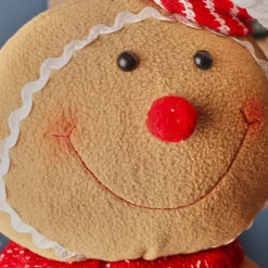 Père Noël, Animaux Et Personnage|KAEMINGK Bonhomme pain d'épices debout (H57 cm) Camille écharpe Rouge