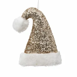 Décoration De Sapin|Feeric Lights & Christmas Bonnet de Noël (H15 cm) Magique Or