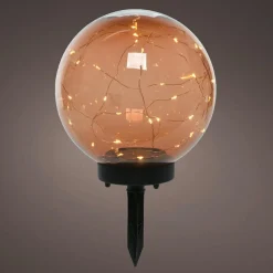 Luminaire Jardin|Eclairage Extérieur|#N/A Borne de jardin solaire 30 LED (H28 cm cm) Crystal Orange