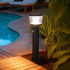 Luminaire Jardin|Eclairage Extérieur|#N/A Borne de jardin solaire 600 lumens (H54 cm) Orion lux Gris Anthracite