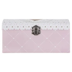 Objet Déco Enfant|Rangement Enfant|Atmosphera createur d'interieur for kids Boîte à bijoux enfant miroir Demoiselle Rose