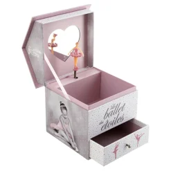 Objet Déco Enfant|Atmosphera createur d'interieur for kids Boîte à musique enfant (H16 cm) Ballerine Rose
