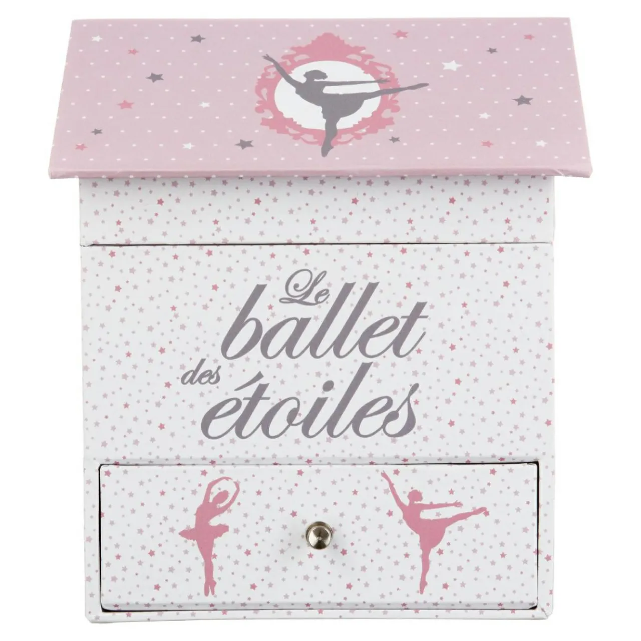 Objet Déco Enfant|Atmosphera createur d'interieur for kids Boîte à musique enfant (H16 cm) Ballerine Rose