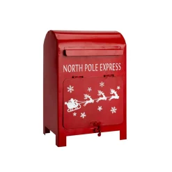 Déco Et Objet De Noël|KOOPMAN Boîte aux lettres (H23 cm) Pôle nord Express Rouge