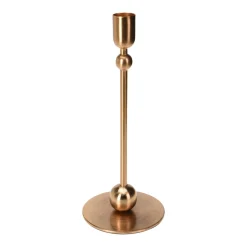 Bougie Et Photophore|KOOPMAN Bougeoir de Noël en métal (H23 cm) Art Déco Dé Or