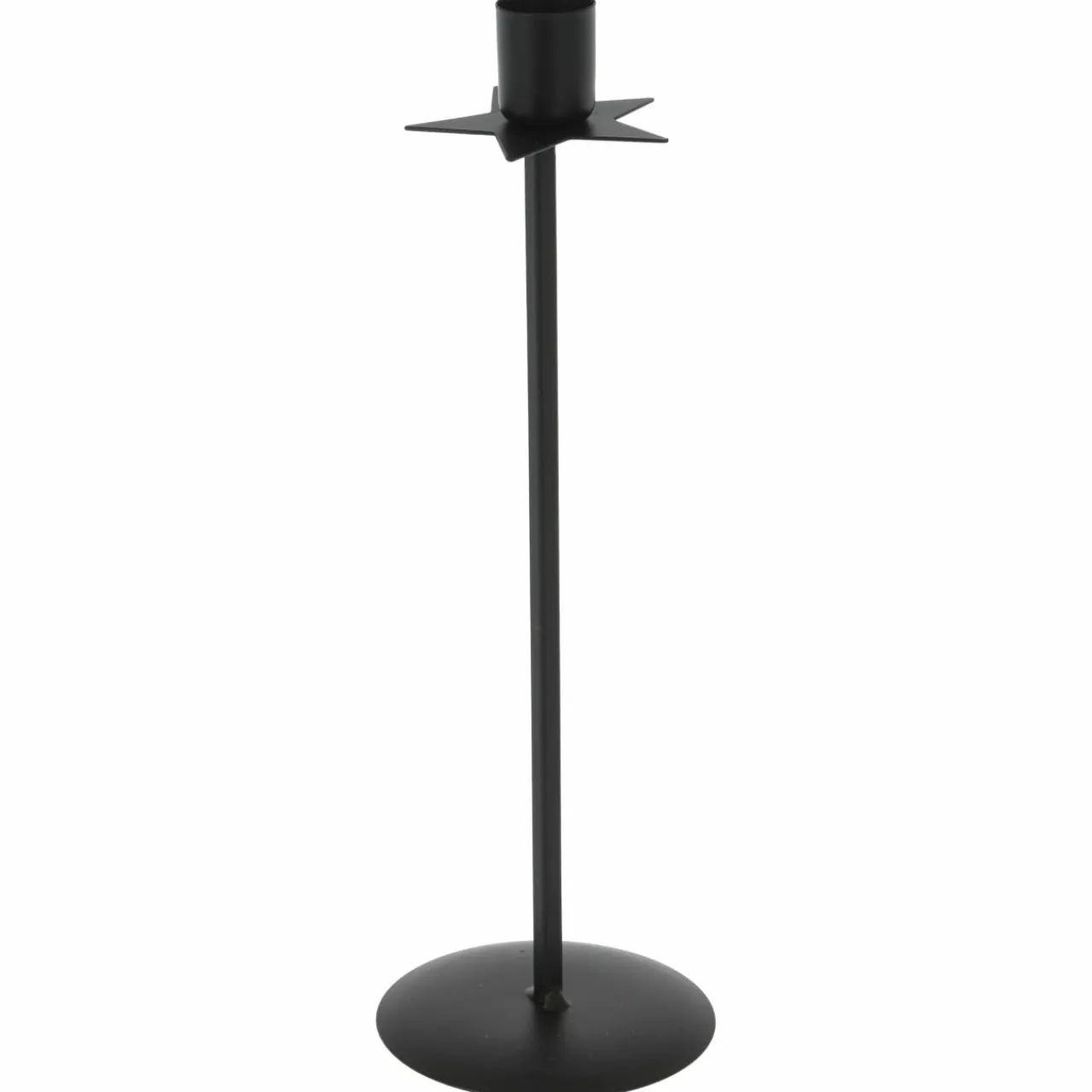 Bougie Et Photophore|KOOPMAN Bougeoir en métal (H28 cm) Star Noir