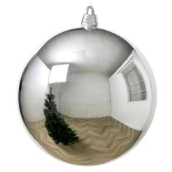 Boule Grand Format|Boule De Noël|EMINZA Boule de Noël (D400 mm) New Alpine XXL Argent