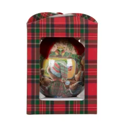 Boule De Noël|KAEMINGK Boule de Noël (D100 mm) Petits oursons Bordeaux