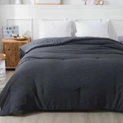 Couvre-Lit Et Édredon|LINDER Boutis (230 x 250 cm) Century Gris anthracite Gris foncé