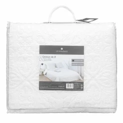 Couvre-Lit Et Édredon|ATMOSPHERA Boutis et taies d'oreiller (240 x 260 cm) Arabesque Ivoire